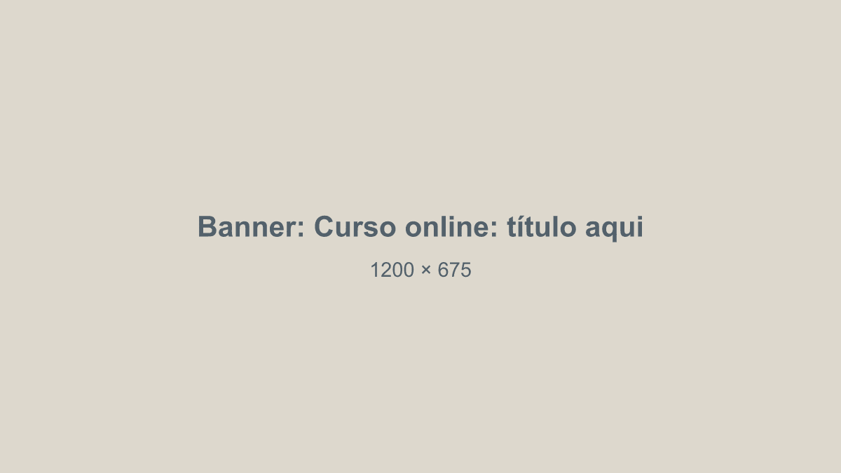 Banner do produto Curso online: título aqui (exemplo)